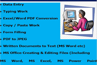 do data entry, copy paste