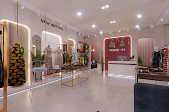 do interior design,3d render for cafe,restaurants, coffee shop,retail stores