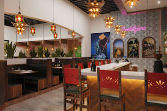 do interior design,3d render for cafe,restaurants, coffee shop,retail stores