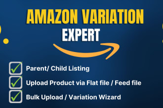 create,merge or fix your product listing and variations on amazon