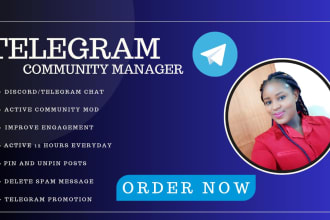 be your professional telegram moderator, chatter, admin, and community manager