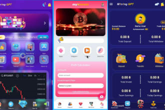 develop crypto MLM website with investment deposit system