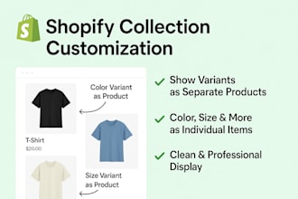 show variants as products on the collection page