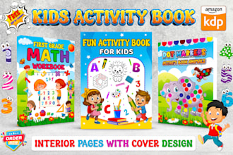 do kids workbook with activity book, puzzles, tracing and interior pages for kdp