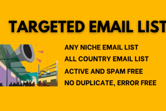 collect niche targeted active email list for email marketing