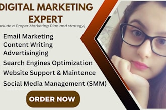 be your digital marketing manager and social media manager