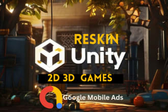 build, reskin, unity 2d 3d mobile game development with apk