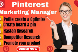 manage and boost marketing  as a pinterest manager