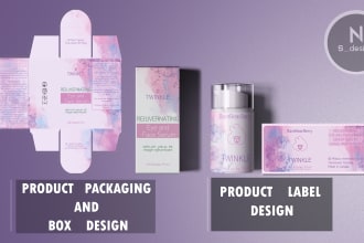 do label design and product packaging with custom dieline