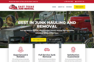 design junk removal website handyman website cleaning website