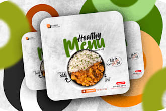 design elegant food flyer or poster