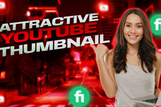 design attractive clickbait youtube thumbnail in 3 hours