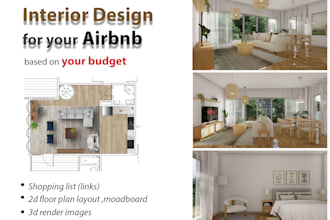 interior design your airbnb with shopping list