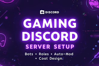 setup a professional discord server with bots, roles and monetization