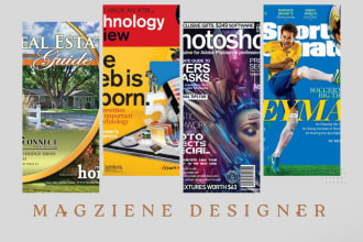 do magazine design, catalog, layout, e book newsletter add