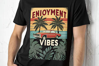 do retro vintage hand drawn illustration for t shirt design