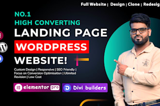 build business wordpress website redesign design, clone by elementor pro expert