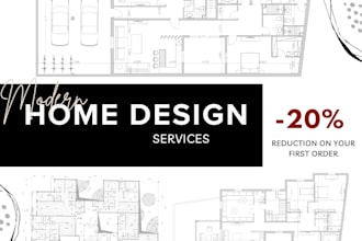 redraw and design a custom, professional 2d floor plan