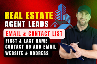 do real estate agents contact list with email and phone numbers in USA