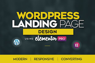 customize wordpress landing page with elementor pro