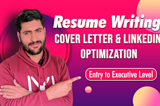 do resume writing, CV, cover letter, and linkedin profile services for job