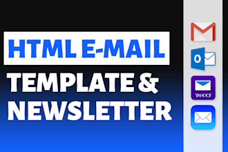 do responsive HTML email template design, custom newsletter