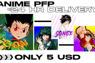 design an amazing anime logo for youtube, twitter, twitch