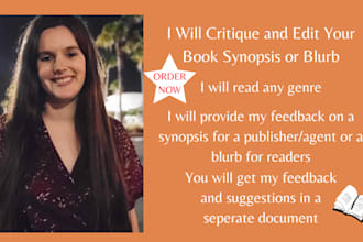 critique and edit your book synopsis or book blurb