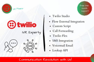 be twilio IVR expert, flex, studio, SMS, call routing, autoresponder chatboot