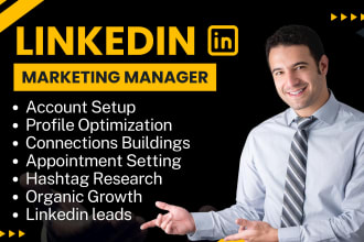 be your linkedin marketing manager and appointment setter