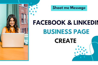 create setup facebook and linkedin business page, fan page
