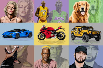 create pixel art potrait and objects for nft and game asset