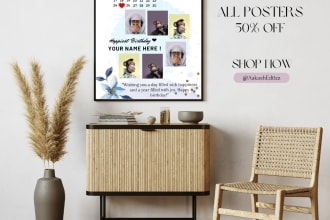 make customisable templates for birthday, wedding, events