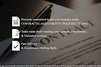 draft professional custom agreements and other legal document