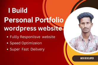 design and build a personal portfolio wordpress website