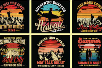 do custom  vintage mountain t shirt design
