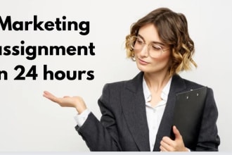 do marketing, HR management, project management assignments