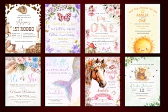 do custom birthday, wedding or any invitation card