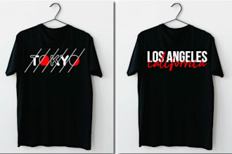 create typography minimalist tshirt design and logo design