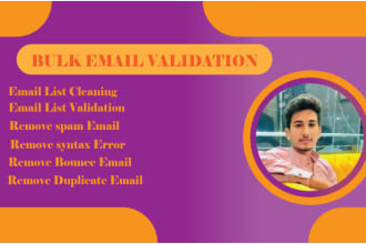 do bulk email validation, verification and email cleaning job