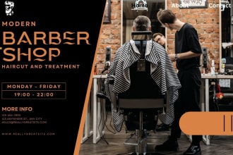 design barbershop, hair extension and beauty saloon website