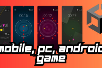 develop a prototype or full 2d game in unity