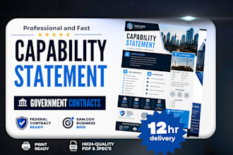 design a professional capability statement for federal government contract