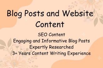 write engaging blog posts or website content