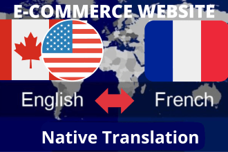 translate and edit your ecommerce website natively in english and french