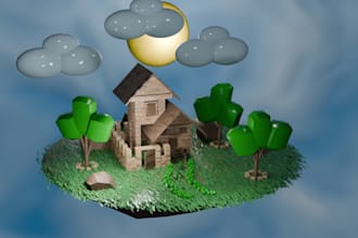 create low poly 3d models