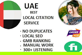 do uae, dubai local citations and directory submissions for local SEO backlinks