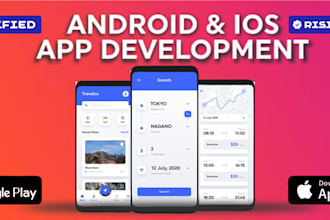 create hybrid app, android app and ios app for you