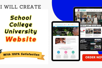 create your school, college, lms system, university website