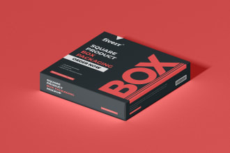 do product box packaging design and product box label design